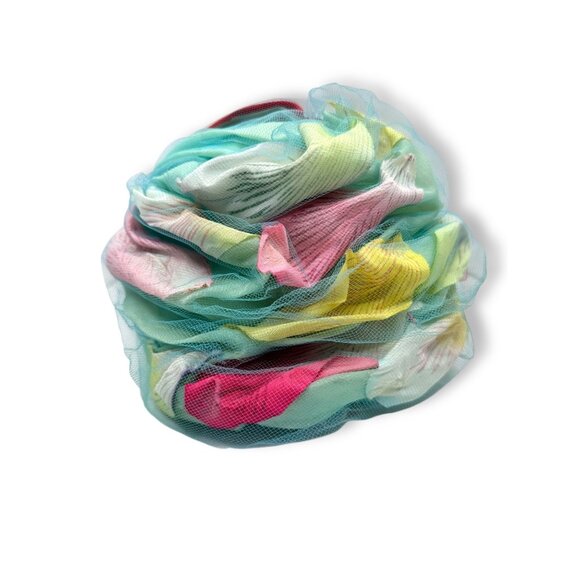 Vintage 1960s Christian Dior Silk Cotton Tulle Floral Turban Hat Paris main image 6